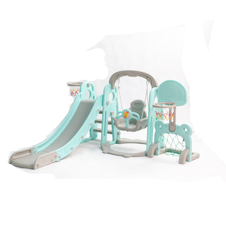 Kids Outdoor Climbing Frame - Ensemble toboggan et balançoire d'intérieur pour